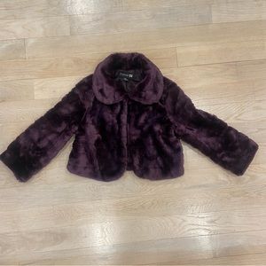 Faux fur cropped jacket